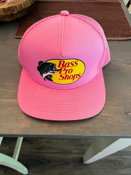 Bass Pro Shops Accessories - Bass Pro Shops Hot Pink Trucker Cap with Yellow Logo